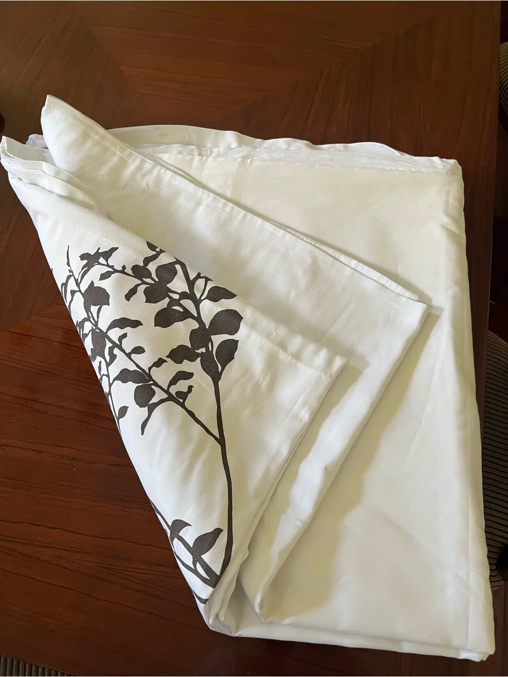 Hillcrest KS Duvet Cover with Brown Botanical Branch Design